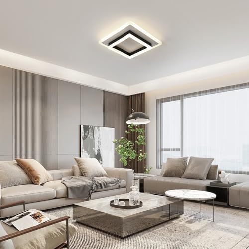 DELIPOP Modern Square LED Ceiling Light – 30W Acrylic Lamp, 4500K