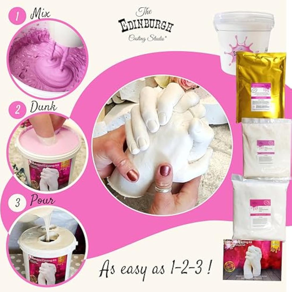 Edinburgh Casting Studio Hand Casting Kit for Couples – DIY Keepsake