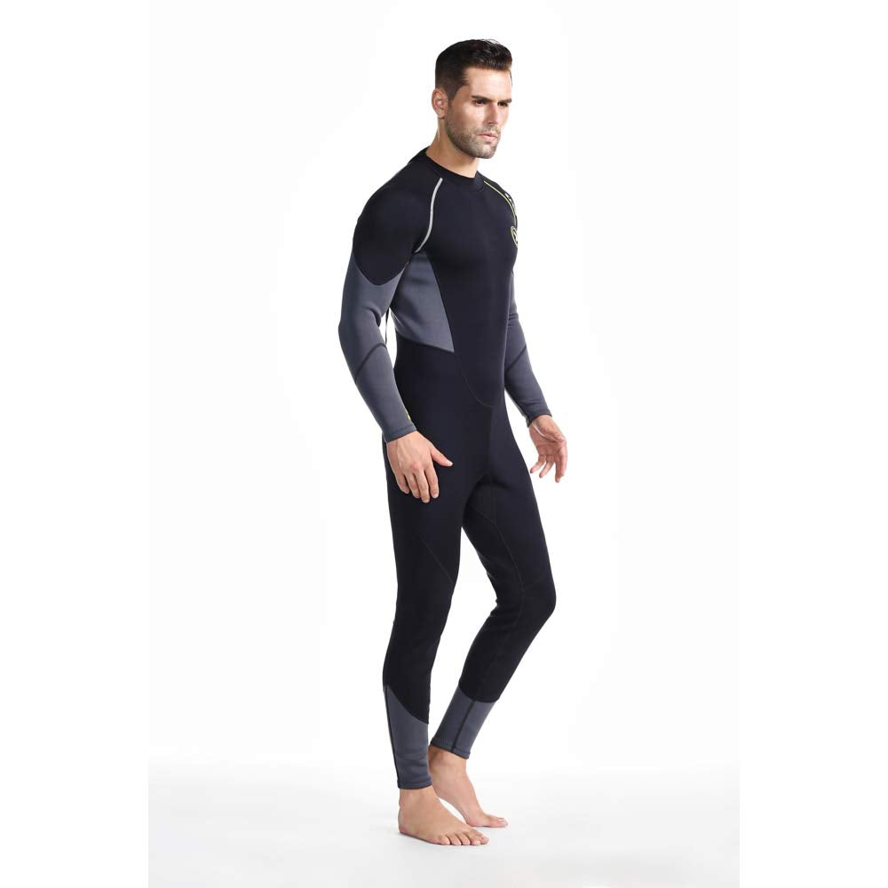 ZCCO Men's 1.5mm Neoprene Full Body Wetsuit | Back Zip Diving Suit