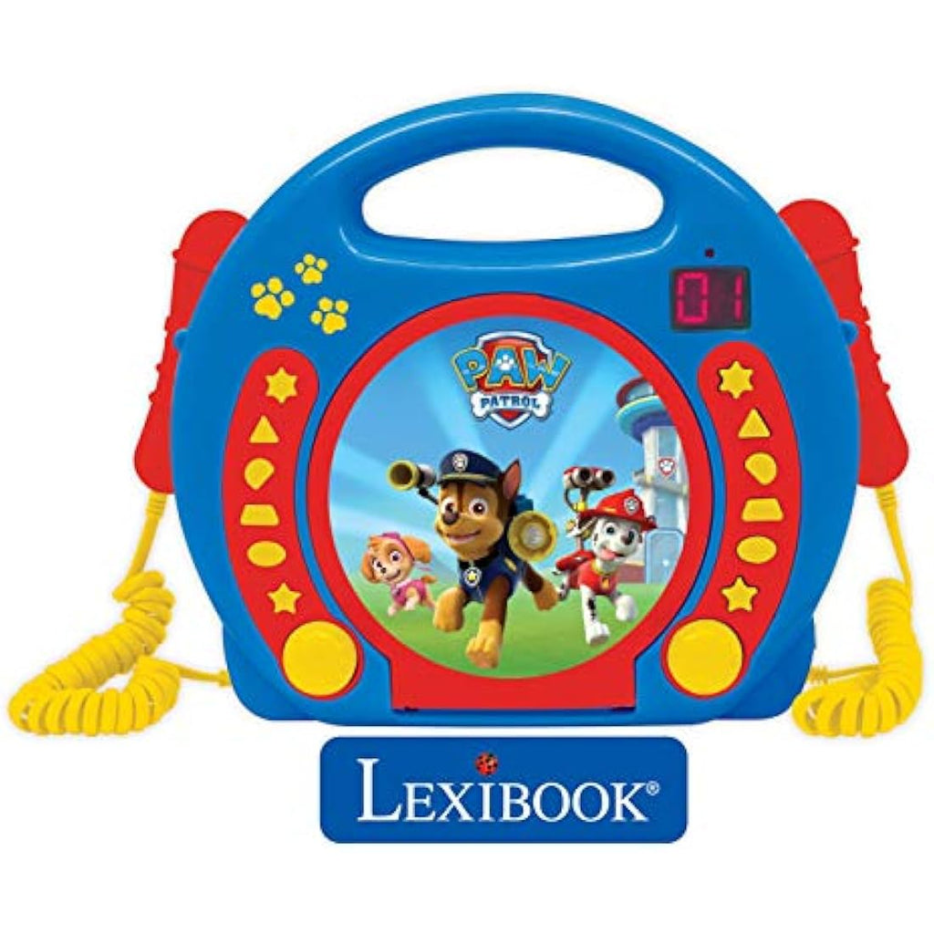 Lexibook Paw Patrol Portable CD Player with 2 Microphones - Blue