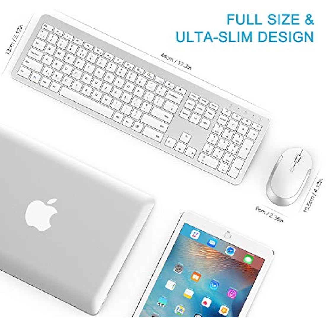 Seenda Wireless Keyboard and Mouse Set | Ultra Slim Full Size UK Layout