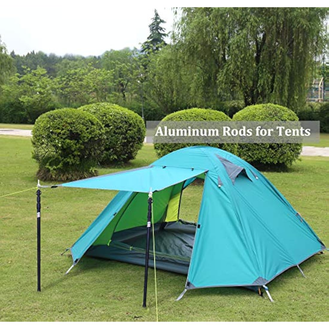 HIKEMAN Adjustable Aluminum Tarp Poles | Telescoping 90-230cm Tent Poles