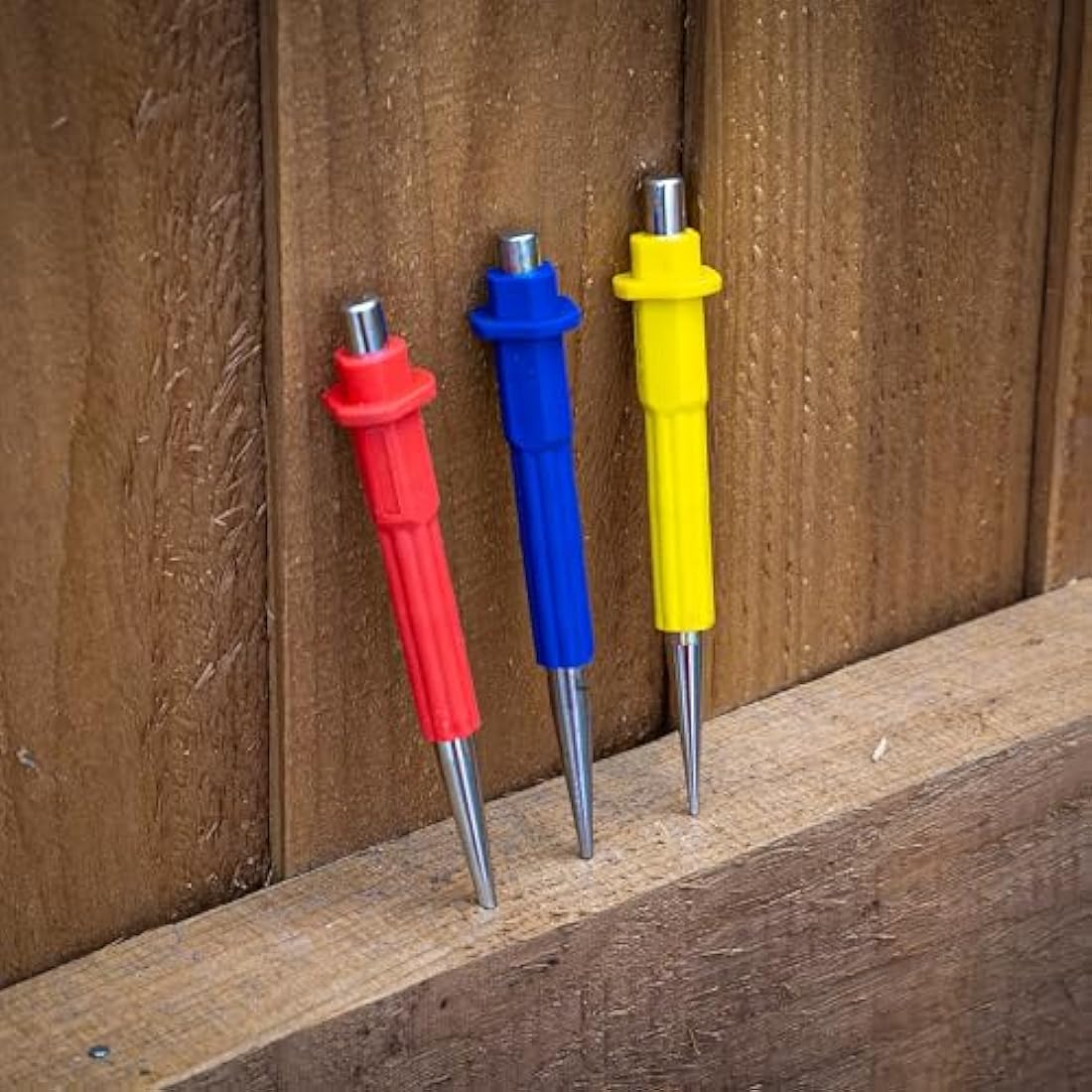 Roughneck 3-Piece Nail Punch Set | Hardened Steel with Color Coded Grips