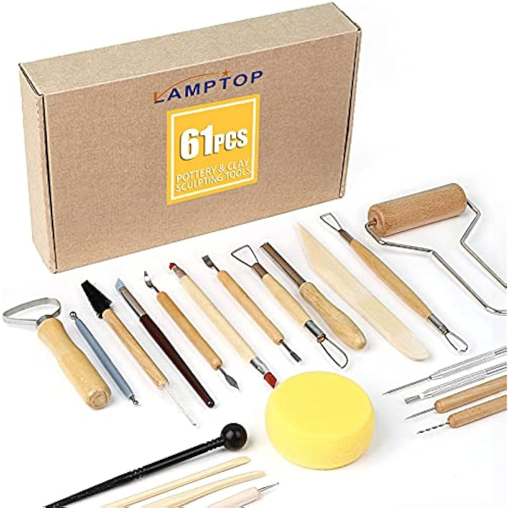 61pcs Clay Sculpting Set | Polymer Pottery Carving Tools