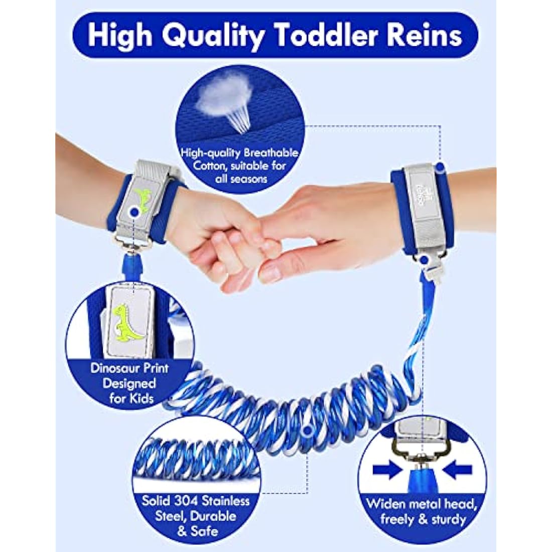 Lehoo Castle Anti Lost Wrist Link | Toddler Safety Harness Leash - Blue