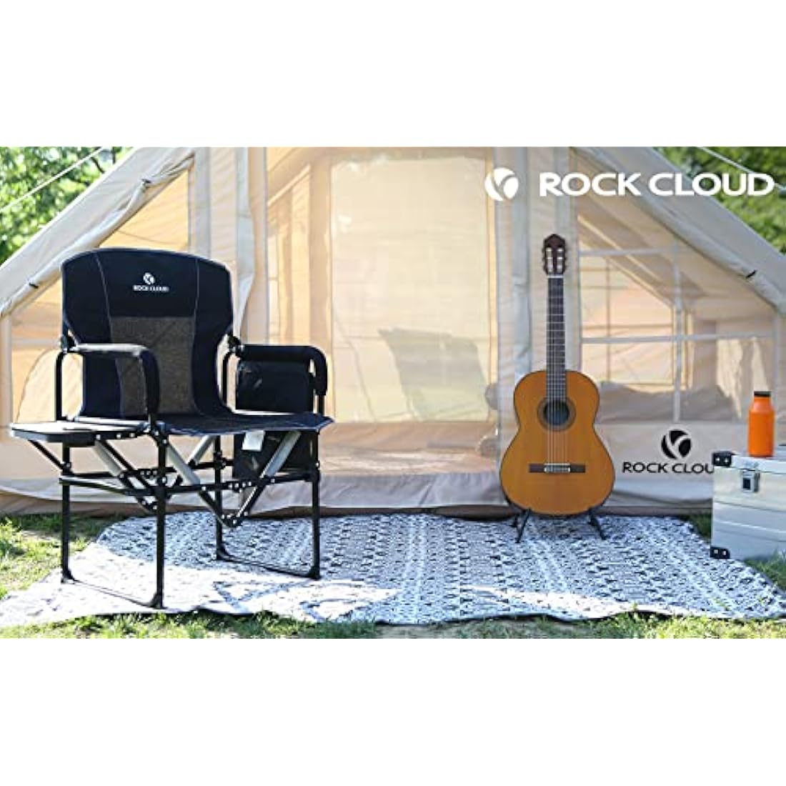 Rock Cloud Folding Camping Chair with Side Table and Storage Pocket