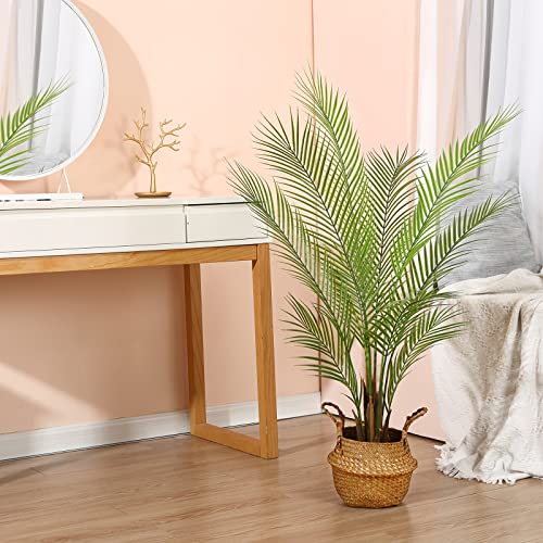 Kazeila 110cm Artificial Palm Tree in Seagrass Pot - Faux Floor Plant (2 Pack)