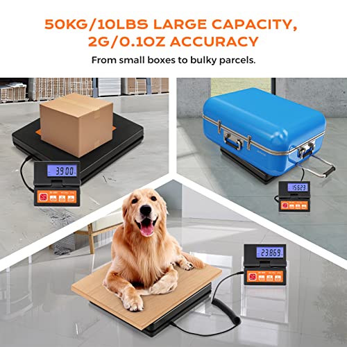Bonvoisin Digital Postal Scale | 50kg/110lb Shipping Scale with LCD Display