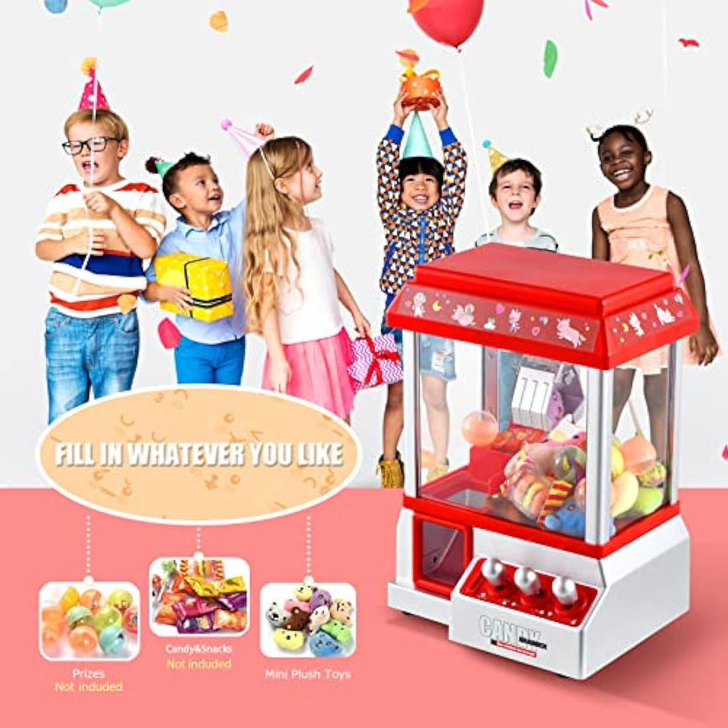 Mini Claw Machine Arcade Game – Candy Grabber with 10 Plush Toys
