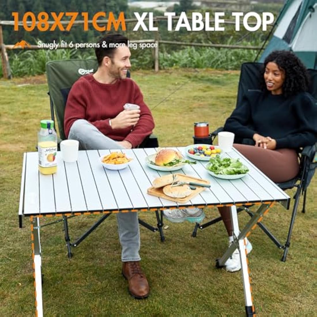 Portal Aluminum Camping Table | Large Folding Height Adjustable Desk