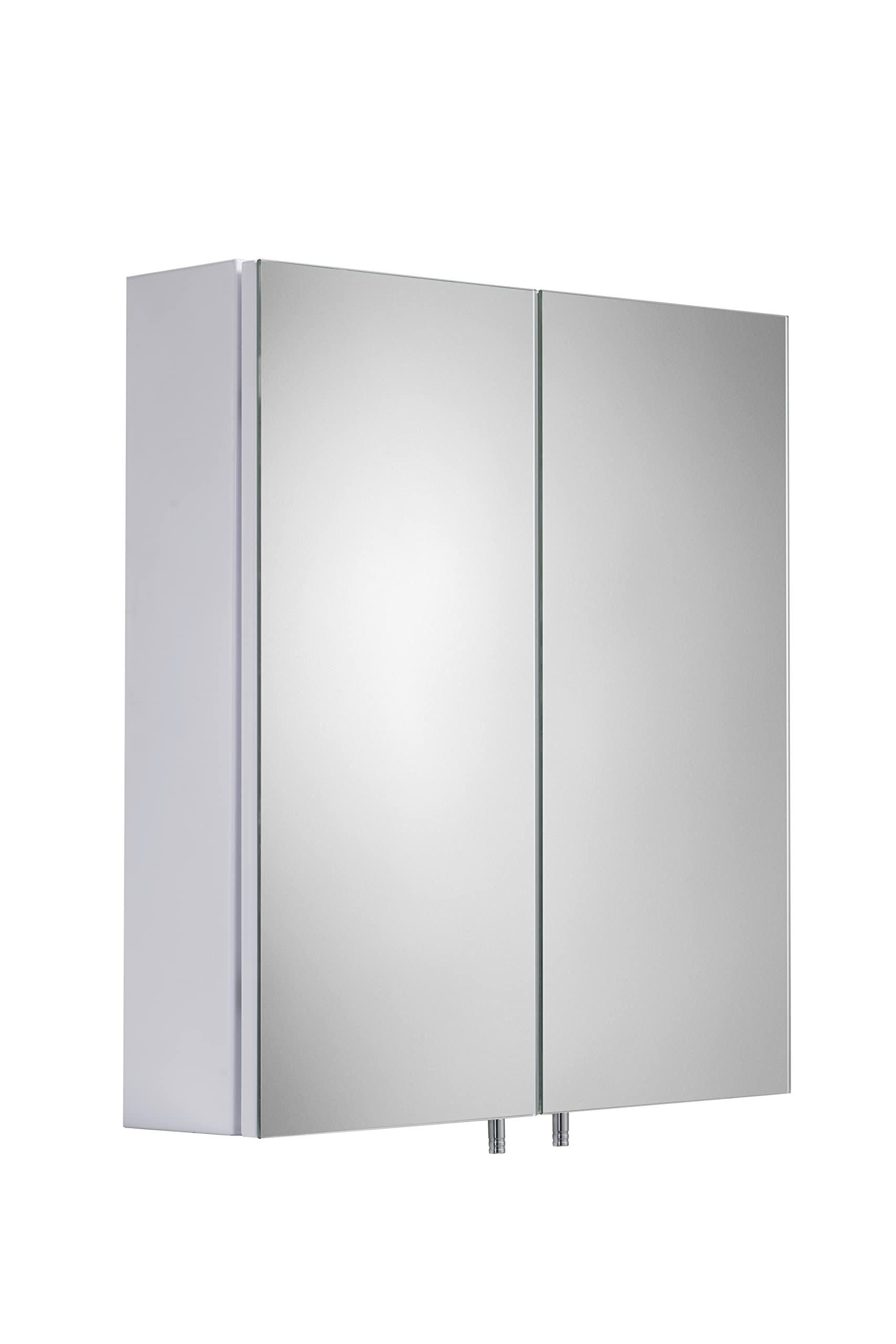 Croydex White Steel Mirrored Bathroom Medicine Cabinet | 670x400mm
