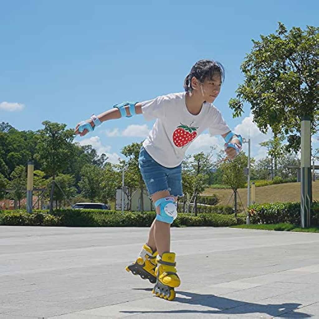 Jolof Store Kids Protective Gear Set – Knee Elbow Wrist Pads for 3-15