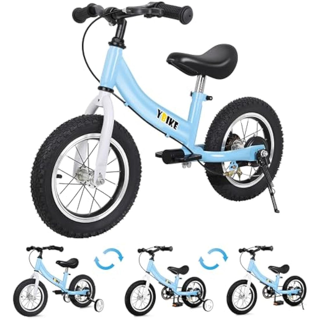 Jolof Store 2-in-1 Kids Balance Bike with Pedals and Training Brake
