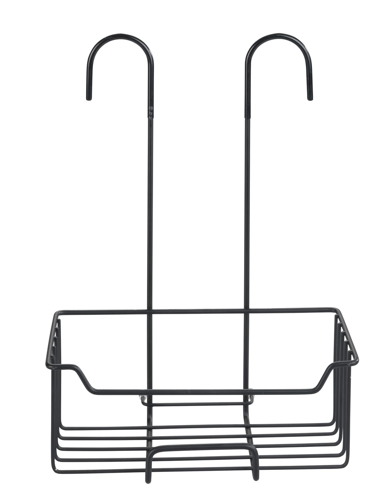 WENKO Milo Shower Caddy | Matte Black Stainless Steel Hanging Shelf