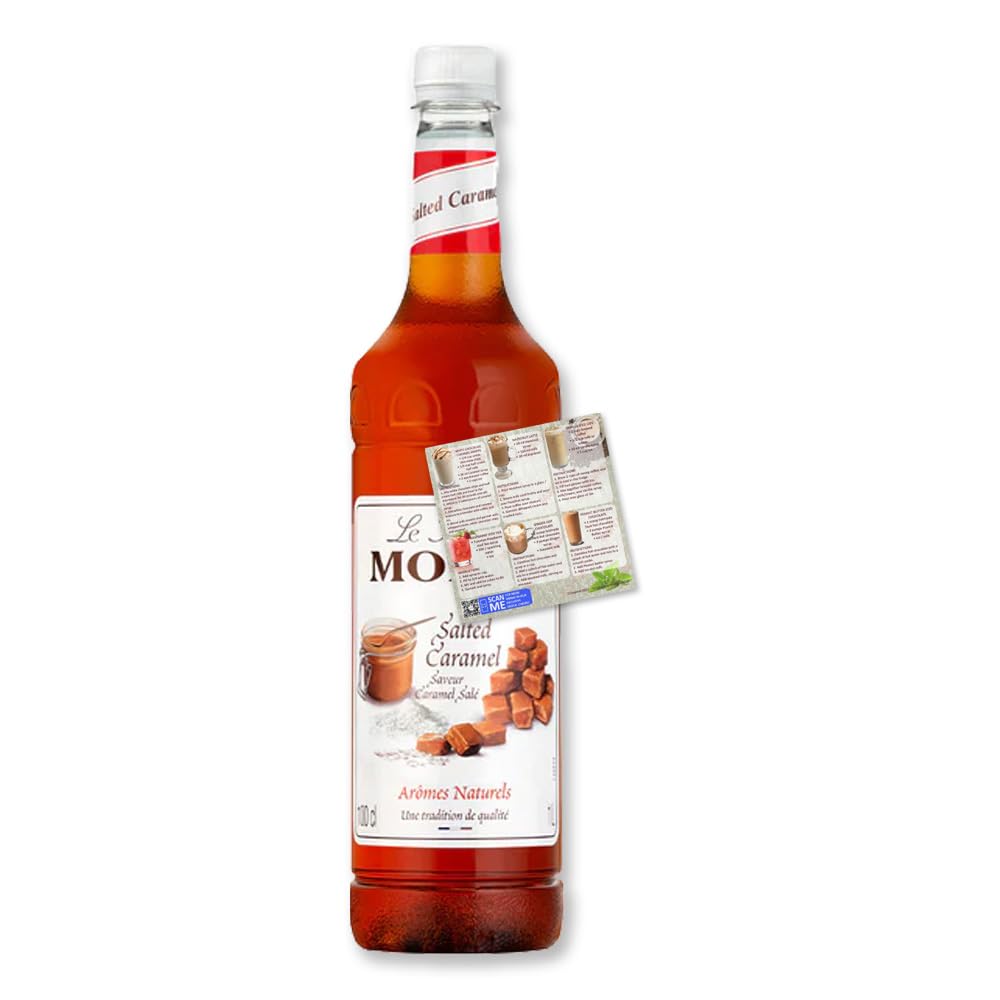 Monin Salted Caramel Coffee Syrup – 1L Premium Natural Flavoring