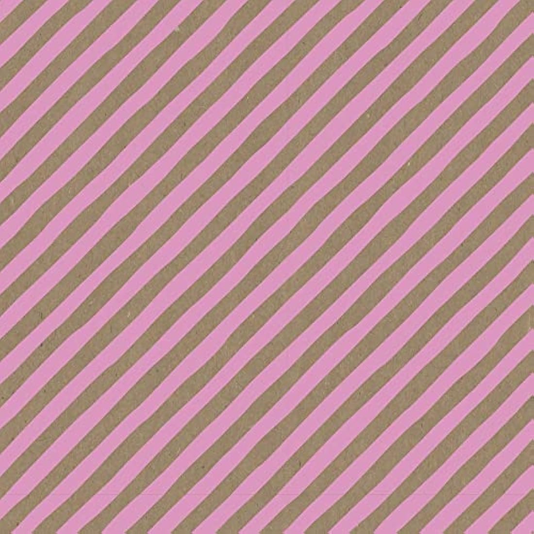 Clairefontaine Recycled Kraft Wrapping Paper – Pink Stripes, 70cm x 50m