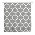 goodbath Moroccan Grey Shower Curtain | Waterproof Polyester Fabric