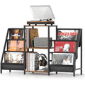 Bikoney Record Player Stand | 280 Vinyl Storage Cabinet & Media Console