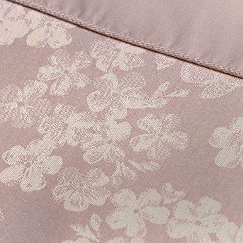 Dreams & Drapes Blossom Jacquard Duvet Cover Set - Blush Pink - Super King