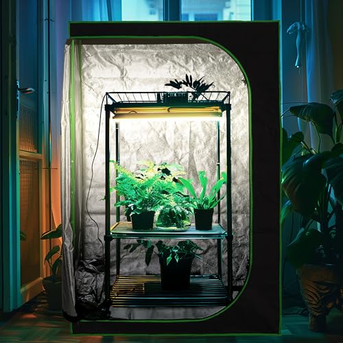 Relaxdays Grow Tent – Reflective Mini Greenhouse, 120 x 40 x 40 cm