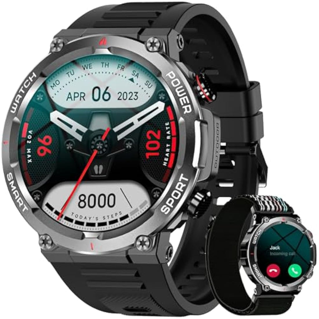 Blackview W50 Military Smart Watch for Men | Rugged 1.39" HD Fitness Tracker