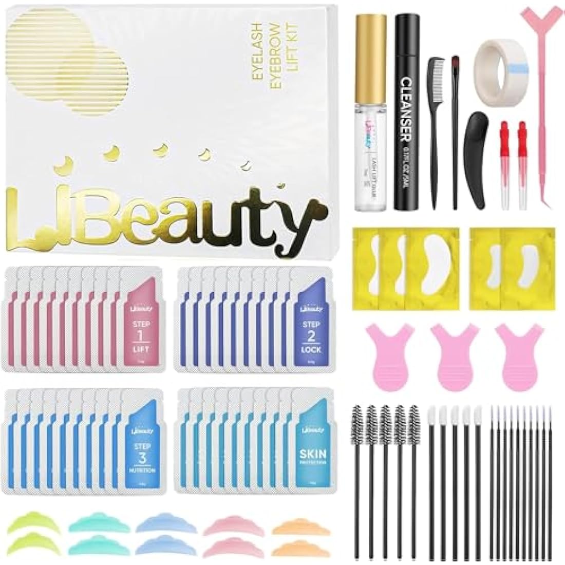 Eyelash Lift and Brow Lamination Kit – 40PCS Professional Set