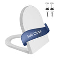 Jolof Store D-Shape Toilet Seat | Soft Close & Quick Release White