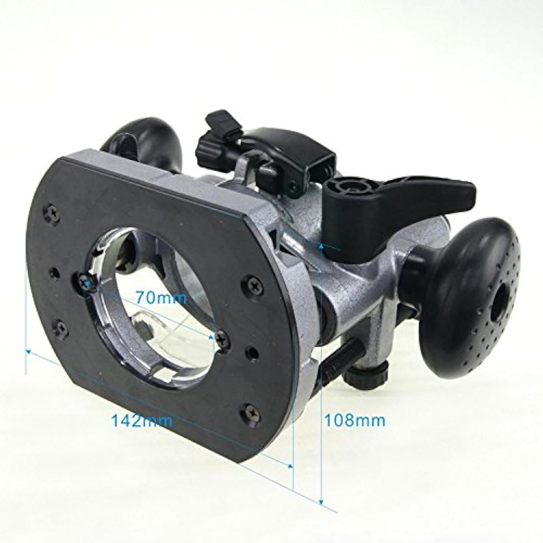 KATSU Plunge Base for Wood Routers - Adjustable Aluminum with Dust Nozzle