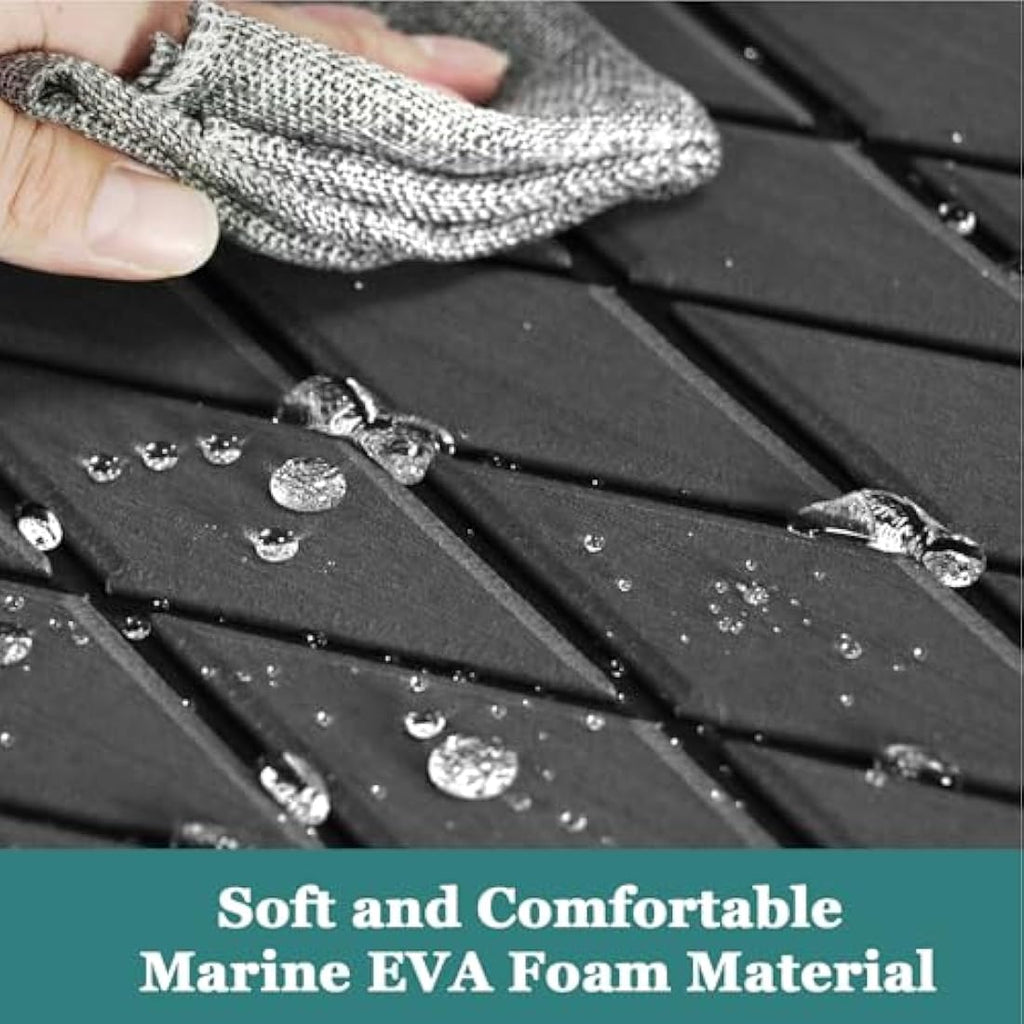 KXKZREN EVA Foam Boat Flooring – 6mm Diamond Non-Slip Marine Decking Sheet