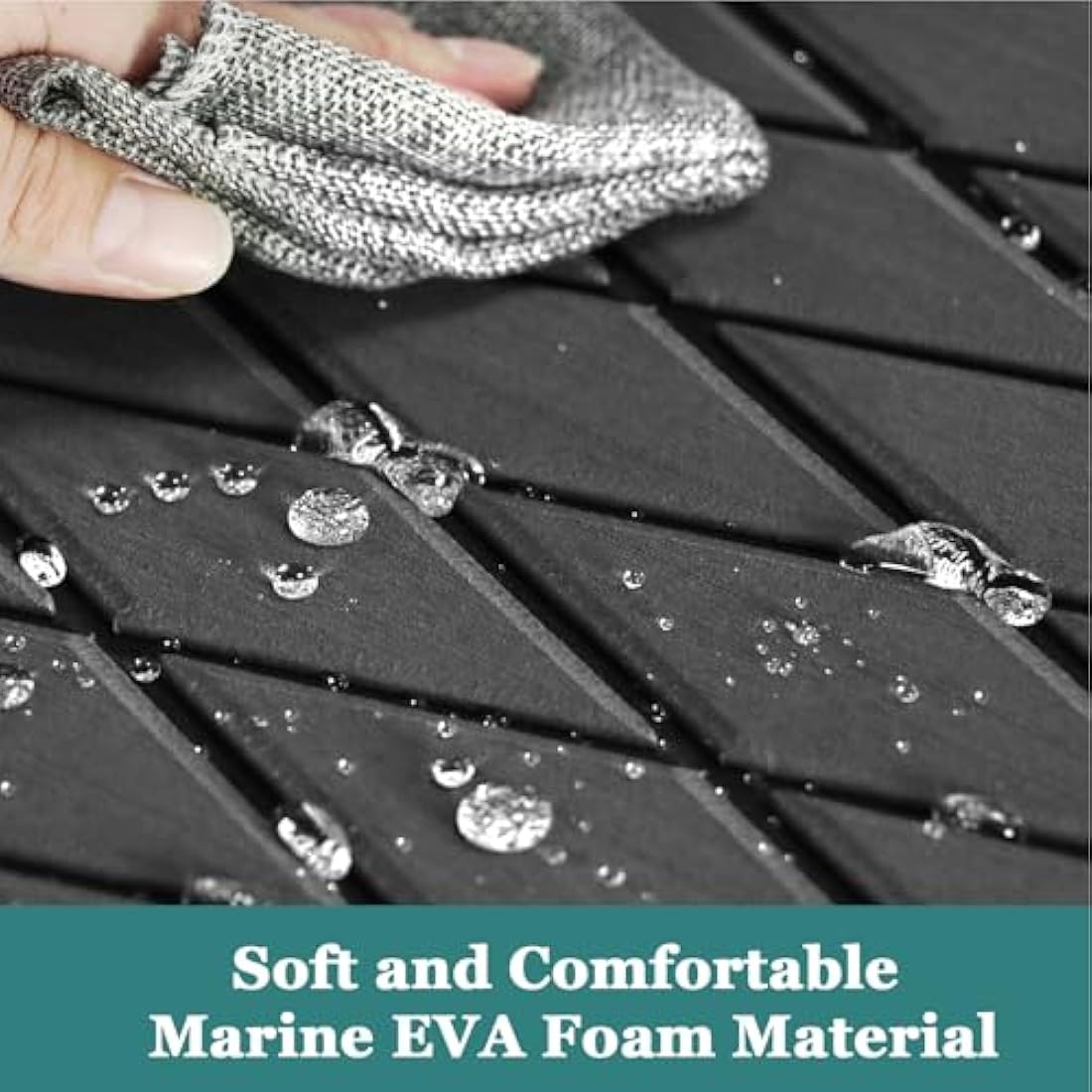 KXKZREN EVA Foam Boat Flooring – 6mm Diamond Non-Slip Marine Decking Sheet