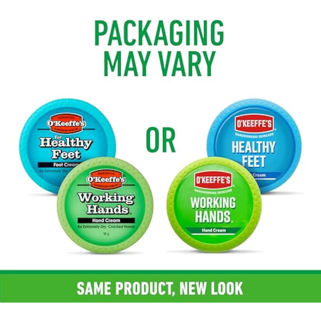 O'Keeffe's Working Hands and Healthy Feet Cream Twin Pack for Dry Skin