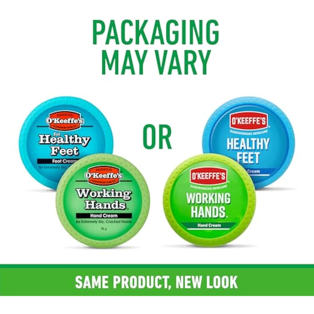 O'Keeffe's Working Hands and Healthy Feet Cream Twin Pack for Dry Skin