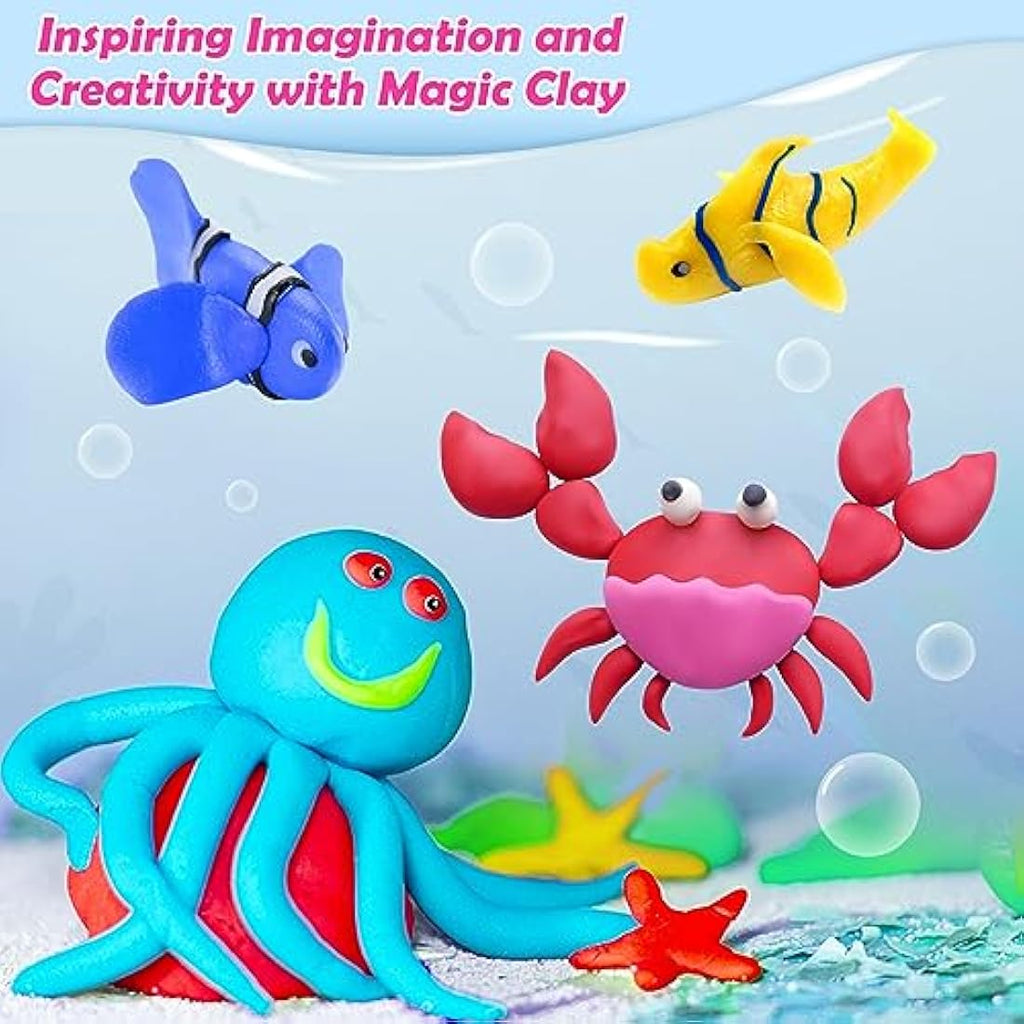 Air Dry Clay Kit - 50 Colors Magic Modelling Clay for Kids
