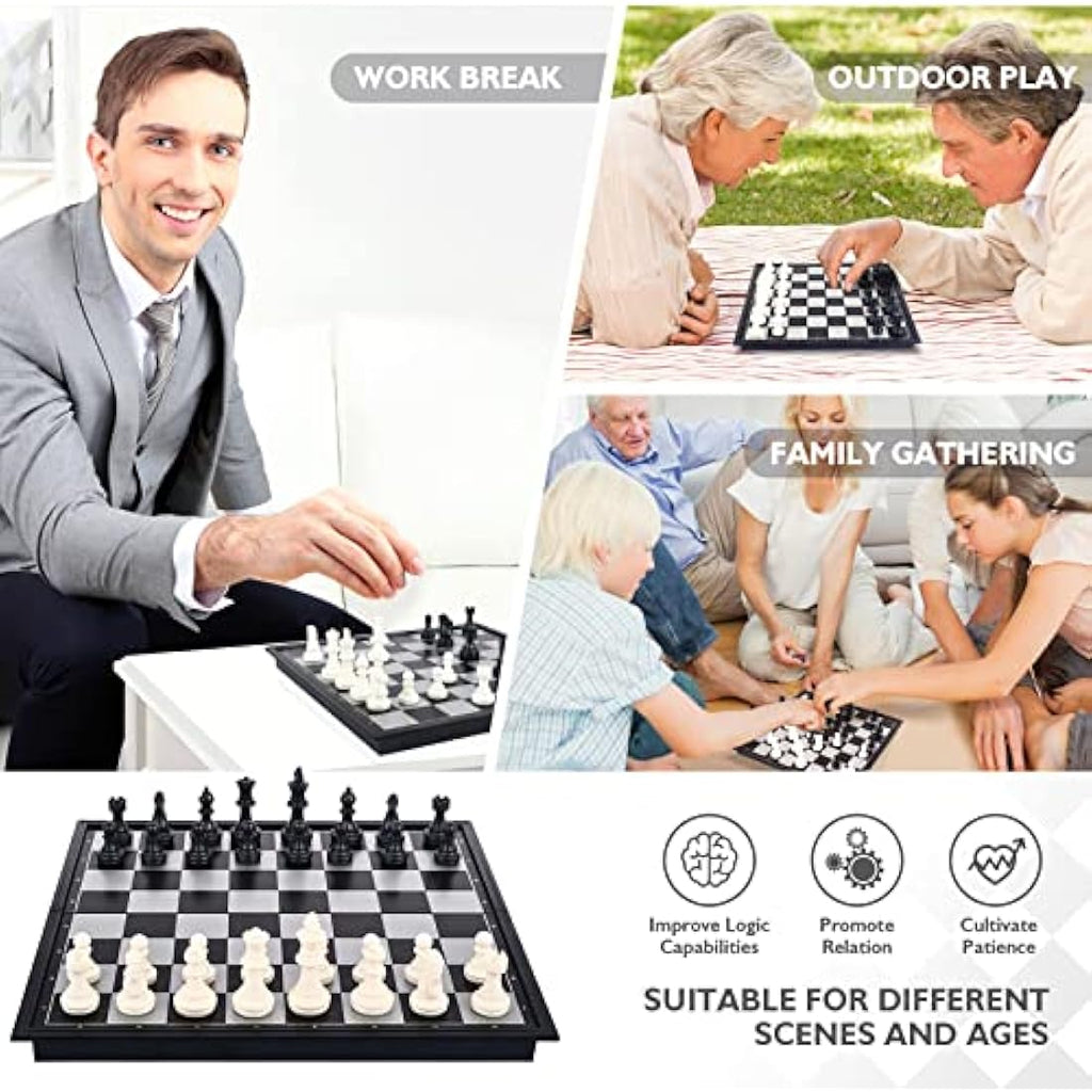 Peradix Magnetic Travel Chess Set | Portable Folding Board Game for Kids