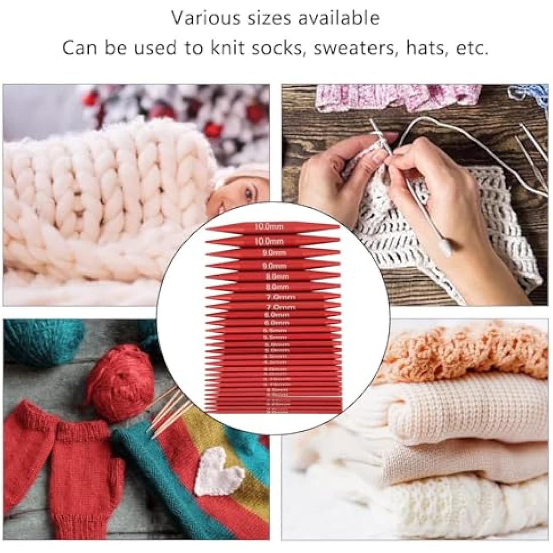 Jolof Store Aluminum Interchangeable Circular Knitting Needles Set - 13 Sizes