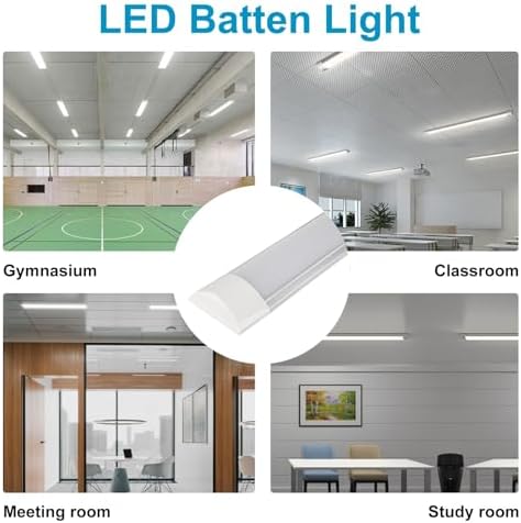 Jolof Store 4ft LED Batten Lights | 40W 4000K Daylight 4-Pack