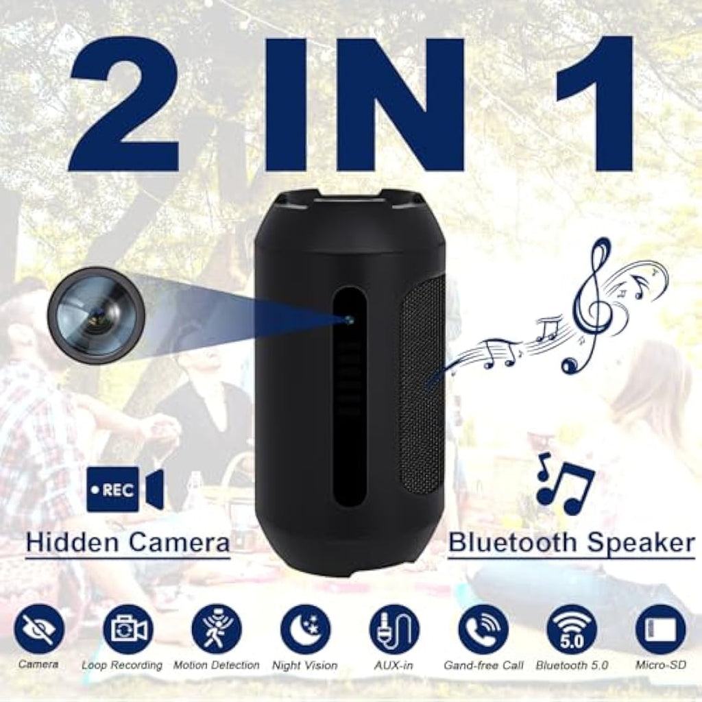 OTADUG Spy Camera Bluetooth Speaker | 1080P HD Hidden Nanny Cam