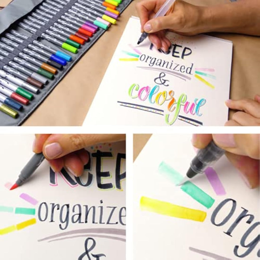 Online 41-Piece Hand Lettering Set – Calligraphy Brush Pens & Pouch