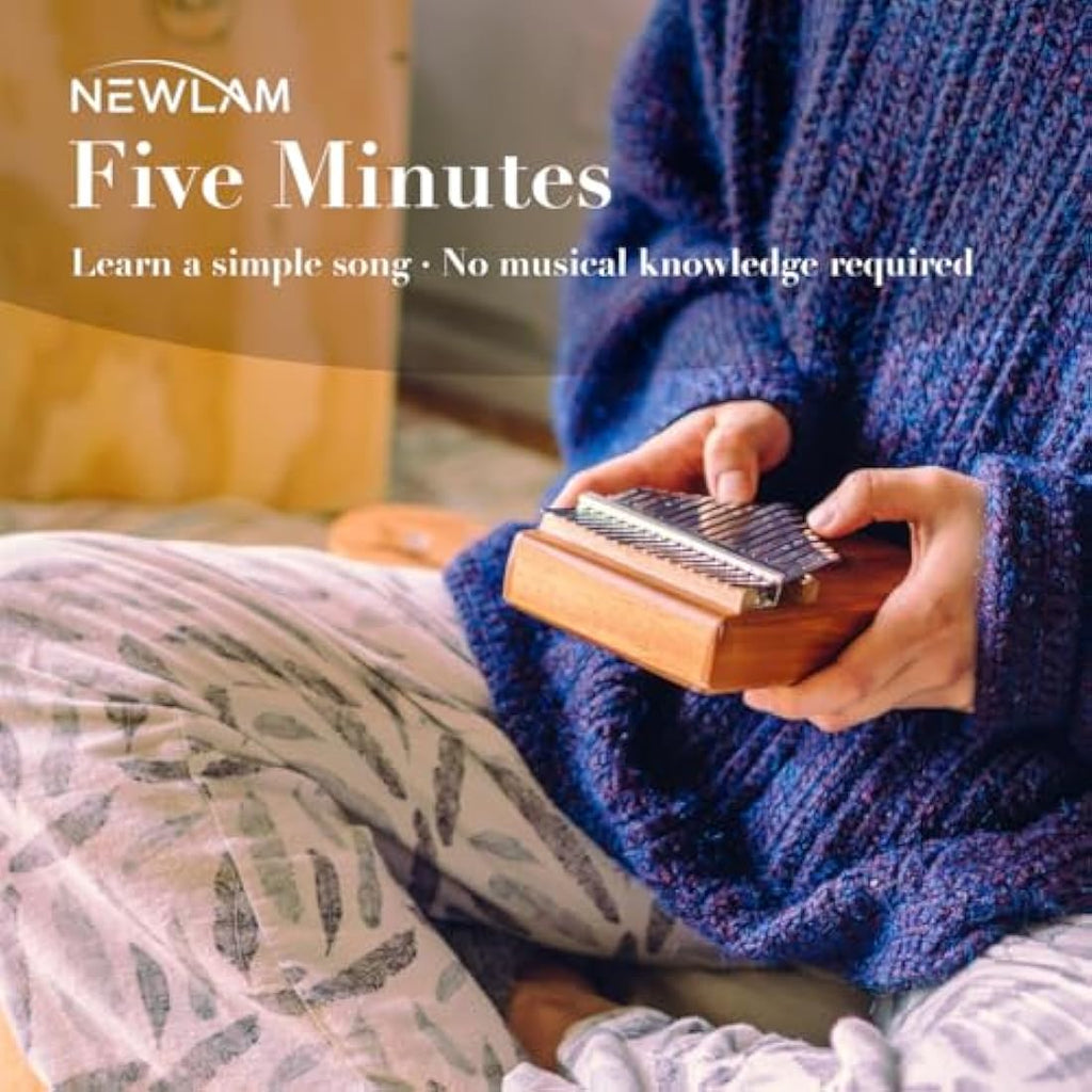 Newlam 17 Keys Kalimba Thumb Piano – Portable Wood Marimba for Beginners