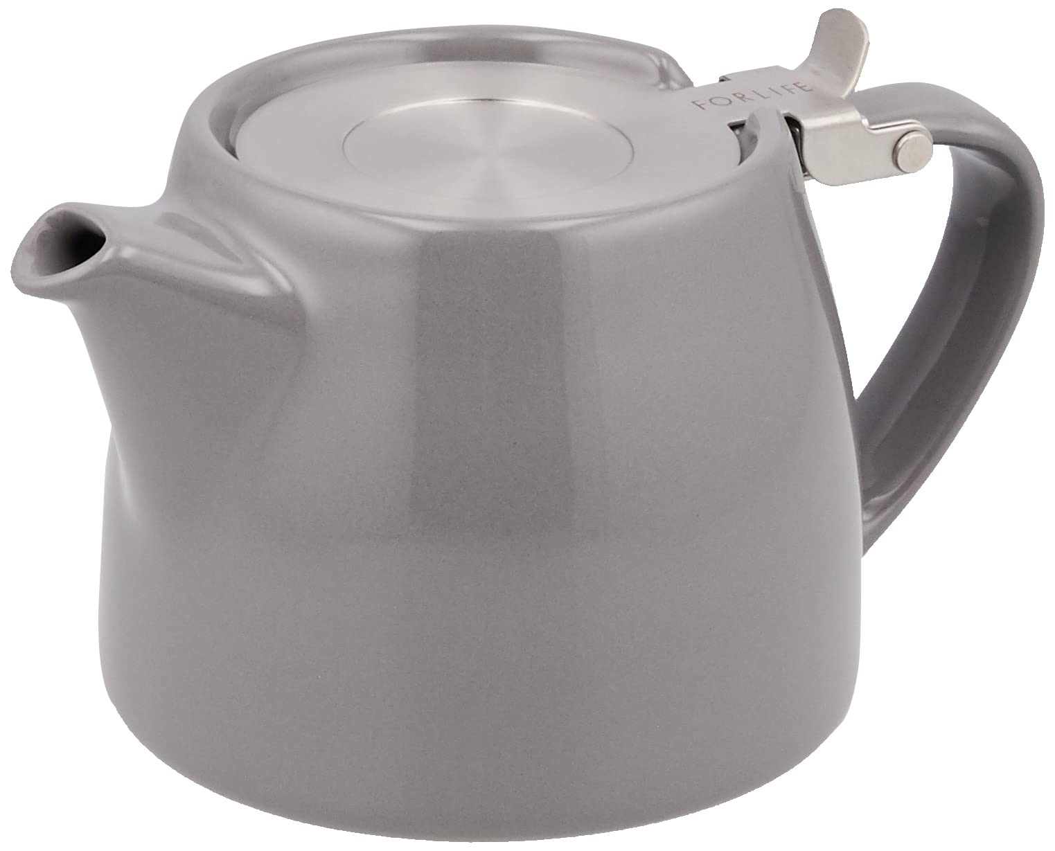 Forlife Stump Teapot – 0.4L Grey Lead-Free Ceramic Loose Leaf Teapot
