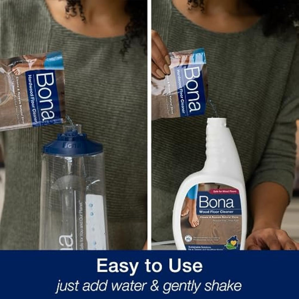 Bona Wood Floor Cleaner Concentrate Refill Pouch – 4 x 60ml Pack