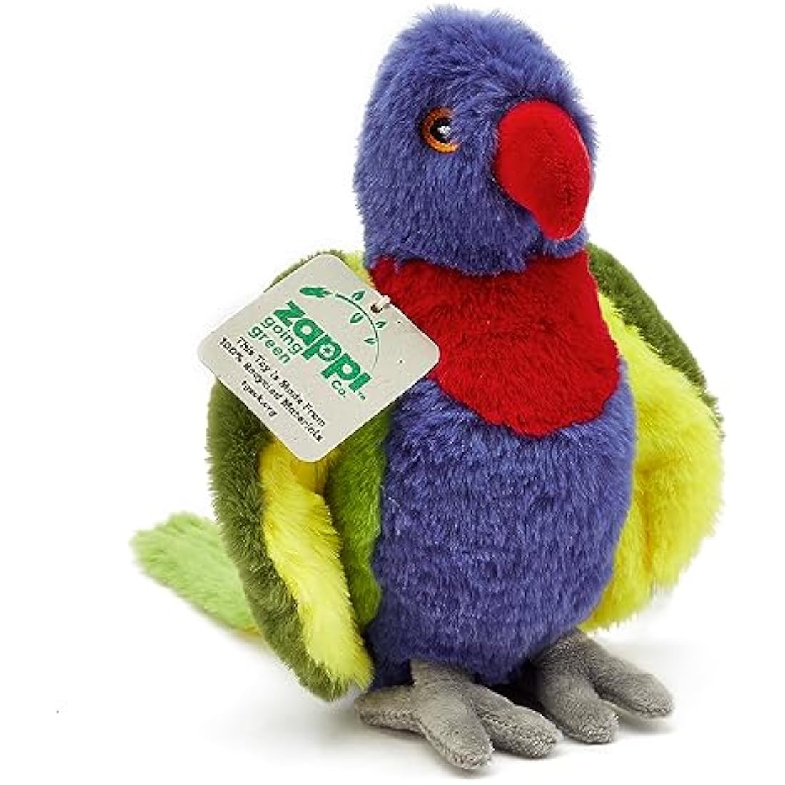 Zappi Co Rainbow Lorikeet Plush Toy – 100% Recycled Eco-Friendly 21cm