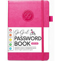 Jolof Store GoGirl Password Book with Alphabetical Tabs - Hot Pink Medium