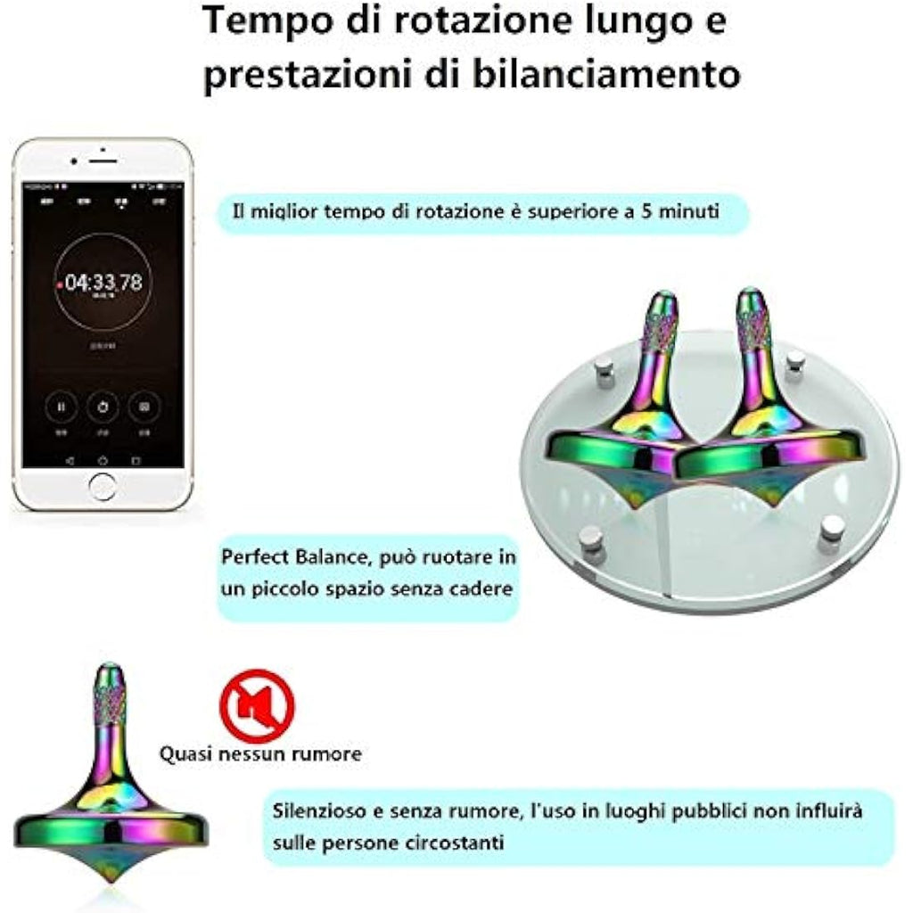 LOQATIDIS Precision Metal Spinning Top – Stainless Steel EDC Fidget Toy