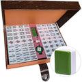 LANYOTA Chinese Mahjong Set | Large 36mm Green Tiles with Travel Case