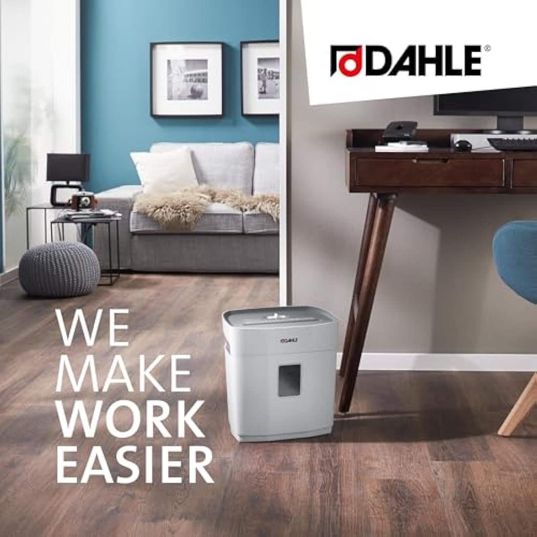 Dahle PaperSAFE 100 Cross-Cut Paper Shredder | Oil-Free, 5 Sheet