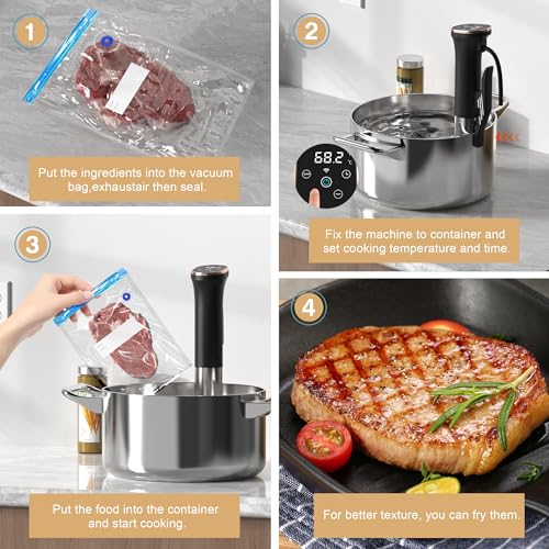 Karinear WiFi Sous Vide Machine – 1100W Stainless Steel Immersion Circulator
