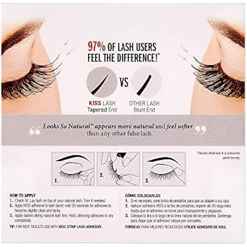 KISS Looks So Natural False Eyelashes – Sultry Style, 2 Pair Pack