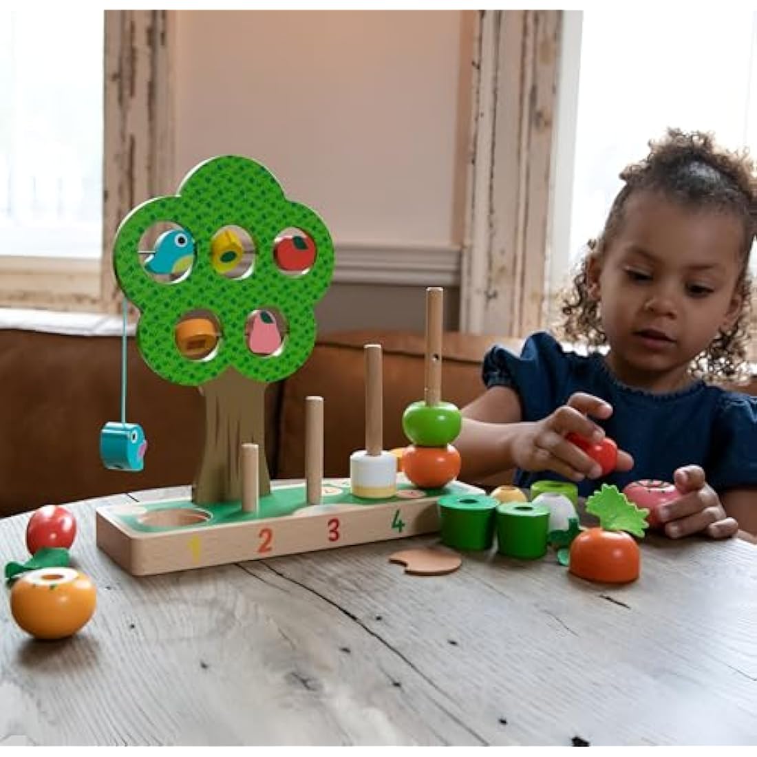 Vilac Wooden Vegetable Counting Game – Montessori Educational Toy