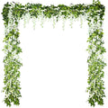 4-Piece White Silk Wisteria Garland Artificial Hanging Vines